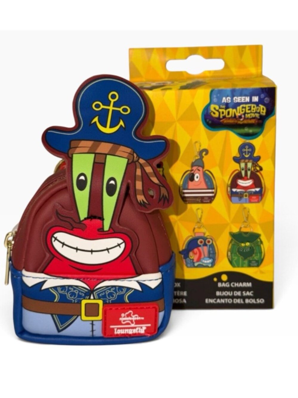 Loungefly SpongeBob SquarePants Mr Krabs Mini Backpack Keychain Charm New